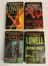 4 ELIZABETH LOWELL Contemporary Books Lot Whirlpool Moving Target Death Bayou - £5.53 GBP