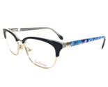 Lilly Pulitzer Brille Rahmen NV Crawford Blau Gold Blumen Cat Eye 50-17-135 - $55.57