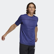 adidas Men&#39;s PrimeBlue Run For the Oceans T-Shirt Semi Night Flash Melange-Med - £23.56 GBP