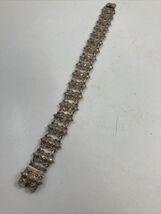 Antique .835 Silver European Open Work Spanish Lace 7.25” Bracelet - $32.62