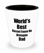 Basset Fauve De Bretagne Dad Shot Glass Worlds Best Dog Lover Funny Gift For Pet - £10.26 GBP