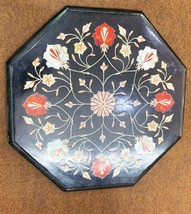 12&quot; Black , Stone Inlay Lapis Lazuli Coffee Side Table Top Home Decor  - $499.00