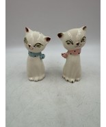 Vintage Cozy Kitten Winking Cat Salt and Pepper Shaker Set Japan - $32.06