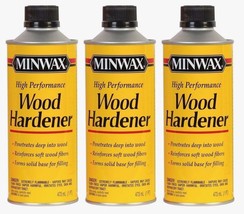 3 ~ MINWAX WOOD HARDENER High Performance Strengthens Seals Rotting Wood 1 pt - £98.00 GBP