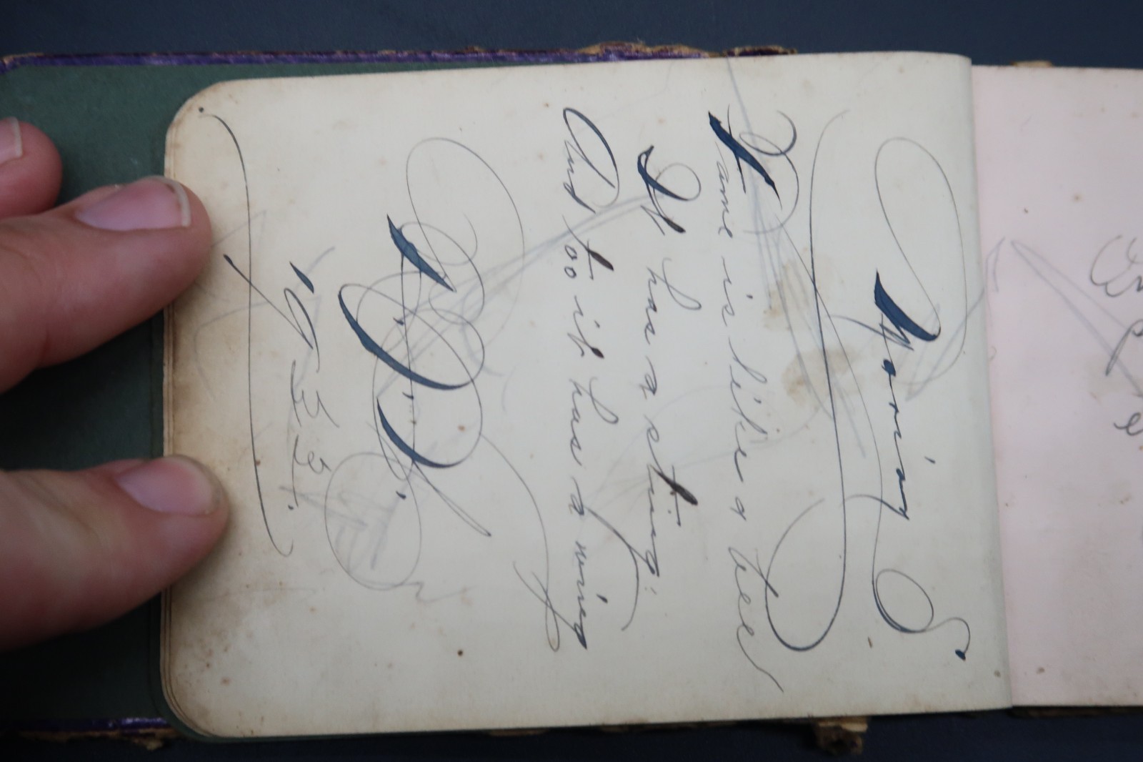 Antique Autograph Booklet Montreal Canada Souvenir Unknown Signatures Unusual Item image 10