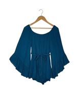 Altard State Womens M Romper Long Bell Sleeve Scoop Neck Belted Lined Te... - $33.83 CAD