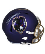 Zay Flowers Autographed Ravens Alternate Full Size Replica Speed Helmet ... - €252,89 EUR