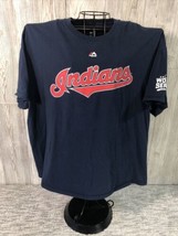 MLB Cleveland Indians Baseball 2016 World Series T-shirt Men&#39;s XL Blue KIPNIS 22 - £13.16 GBP