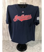 MLB Cleveland Indians Baseball 2016 World Series T-shirt Men&#39;s XL Blue K... - £13.18 GBP