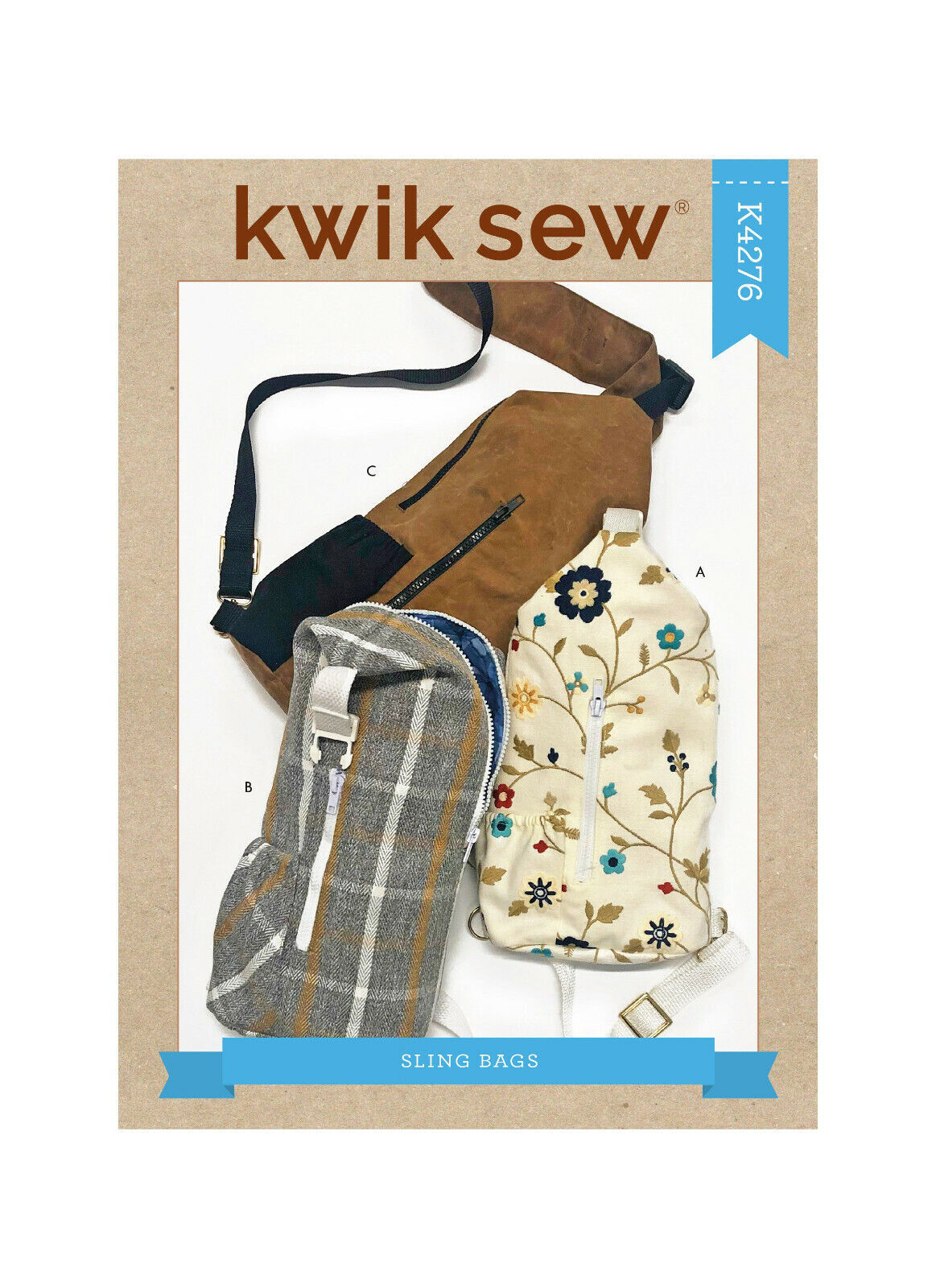 Kwik Sew Sewing Pattern 10592 Sling Bags Cross Body  - $9.74