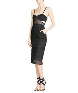 NWT $795 Jonathan Simkhai Black Mesh Cutout Dress 2 / 0 - £196.18 GBP