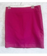 Worthington Women&#39;s Pencil Style Short Hot Pink Skirt Size 14 Back Zippe... - £14.48 GBP