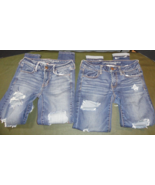 2 AMERICAN EAGLE SUPER STRETCH DISTRESSED JEAN BLUE WASH JEGGINGS PANTS ... - €24,95 EUR