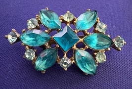 Vintage Goldtone Turquoise Pin - £7.58 GBP
