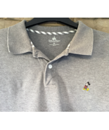 Walt Disney Parks Polo Shirt Mickey Mouse Logo Men&#39;s XL Gray Embroidered... - £30.22 GBP