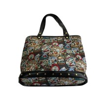 nicole miller silk travel themed tote bag purse Paris Havana kuaui - £31.30 GBP