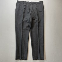 Dolce &amp; Gabana 38x32 Gray Glenn Plaid Wool Tapered Slim Mens Dress Pants - $81.89