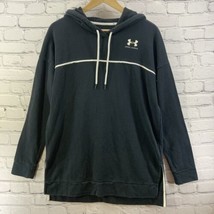 Under Armour Hoodie Sz M Black White Pullover Athletic  - $17.82