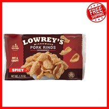 Lowreys Hot &amp; Spicy Bacon Curls - 4 Pack Microwave Pork Rinds, 1.75 oz Each - $29.09