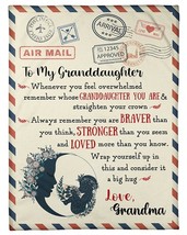 Vintage Letter Blanket Gift For Granddaughter Love Grandma Custom Blanket Xmas - £45.61 GBP+