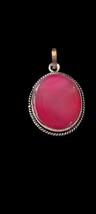 Rose Botswana Naturel Agate Réunis Agate Pendentif Ovale Plaqué Argent - $9.89