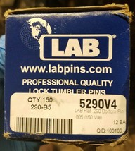 Lab lock tumbler 5290v4 flat .290 bottom pin 12 vials of 150 pins! New - £22.74 GBP