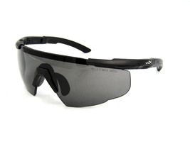 Wiley X SABER Advanced Ballistic Rimless Sunglasses. Black Shield Wrap #C21 - £23.64 GBP