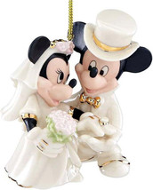 Lenox Disney Minnie&#39;s Dream Wedding w/Mickey Mouse Ornament 877766 New - £27.29 GBP