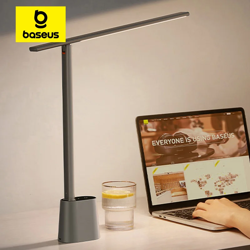 Baseus LED Desk Lamp Eye Protect Study Dimmable Office Light Foldable Ta... - $55.16+