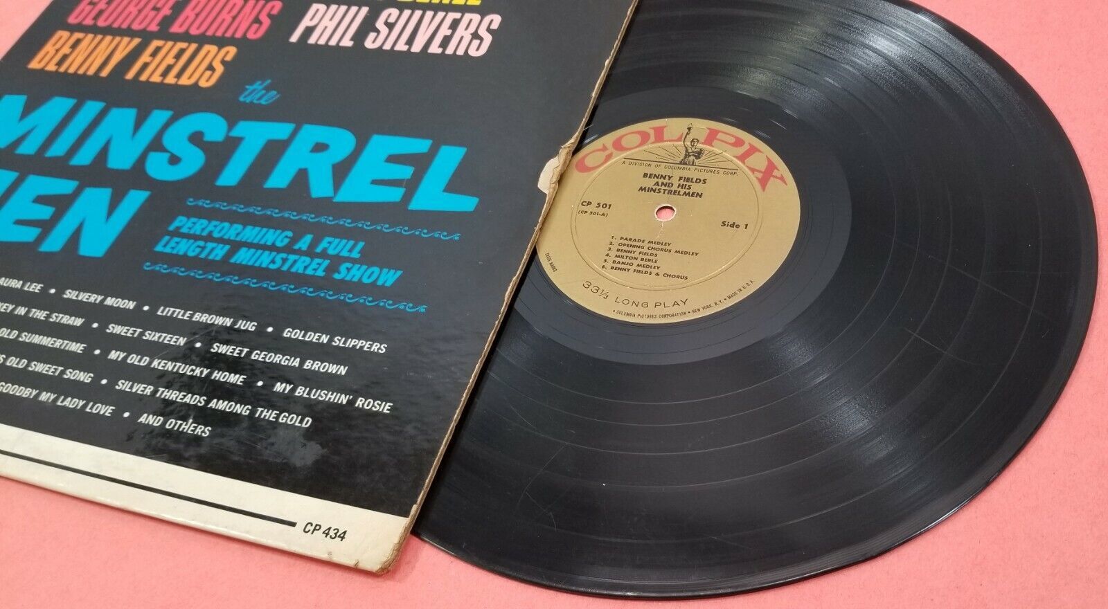 AP) Benny Fields and his Minstrelmen - Colpix Records - CP-434 - Vinyl Record Item image 2