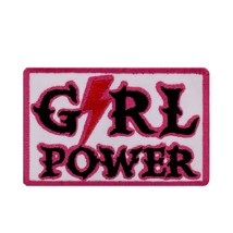 Girl Power Embroidered Patch Iron On. Size: 3.8 X 2.5 inches. - £5.62 GBP