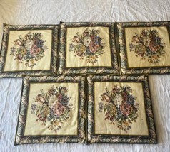 Metrax Belgium Floral Jacquard Woven Tapestry Cushions Floor Or Chairs. ... - $46.39