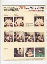 American Airlines Boeing 757 Luxury Liner Passenger Safety Card OP 102 - $21.78