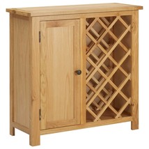 Wine Cabinet for 11 Bottles 80x32x80 cm Solid Oak Wood - £125.74 GBP