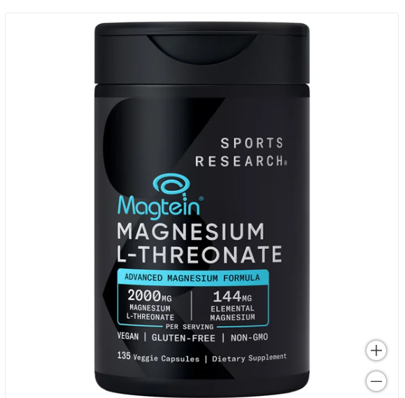 Sports Research Magtein Magnesium L-Threonate, 2000 mg, 135 Veggie Capsules
