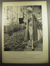1955 Lord &amp; Taylor Vera Maxwell Coat Ad - If I were five foot four - £14.78 GBP