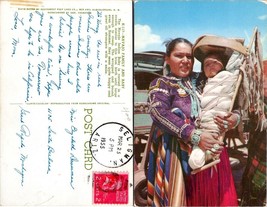 Navajo Native American Woman and Baby Turquoise Jewelry Posted 1955 VTG Postcard - £7.49 GBP