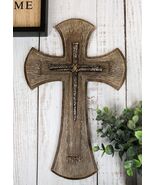 Vintage Layered Crucifix Tooled Scrollwork Roman Spike Nails Wall Cross ... - €27,44 EUR