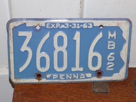 Vintage 1962 PA Motorboat License Embossed Plate - €29,95 EUR