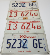 Illinois License Plates B Truck 1983 and 2006 Series Set of 4 - $12.30