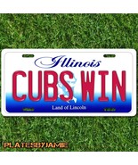 Chicago Illinois CUBS WIN Baseball Team Aluminum Vanity License Plate Ta... - £13.27 GBP