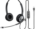 Usb Headset With Microphone Noise Canceling, Pc Headphone For Call Cente... - $73.99