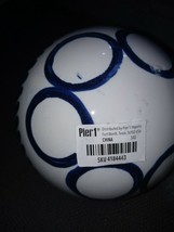 Pier 1 Ceramic Home Decor Ball Navy And White-Brand New-SHIPS N 24 HOURS - £55.17 GBP