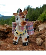 Vintage Ceramic Mule Horse Donkey Carrying Salt And Pepper Shakers Side ... - €23,43 EUR