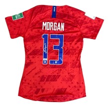 Alex Morgan Signé 2019/20 Nike USA Femmes Rouge Moyen Football Jersey Bas - £194.46 GBP