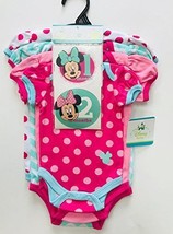 Disney Minnie Mouse First Year Multi-Size Bodysuit 4 Packs(Newborn-12 Month) - £11.18 GBP