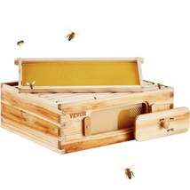 VEVOR Bee Hive Medium Box Starter Kit, 100% Beeswax Coated Natural Cedar Wood, L - $2,252.33 MXN