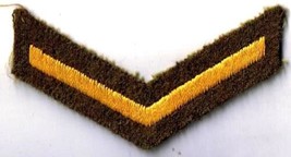USA Armed Services Private Gold On Brown Arm Patch 1&quot; x 3.5&quot; - $1.97
