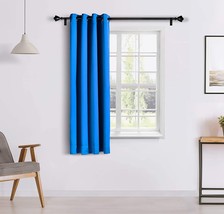 Room Darkening Blackout Window Curtain 5 Feet  (Blue)  1 Pcs - $35.55