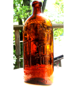 Warner’s Safe Kidney &amp; Liver Cure Medicine Bottle Antique Amber Glass Bl... - $29.69